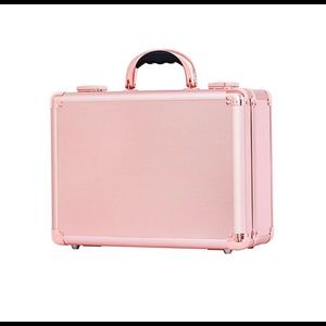 Rose gold portable vanity case